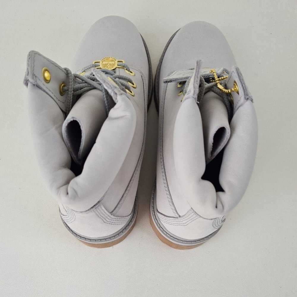 Timberland 6IN PREMIUM Junior Grey Waterproof Boots - Picture 8 of 12
